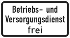 Verkehrszeichen 1026-39 Betriebs- und Versorgungsdienst frei - 231x420 2 mm RA1