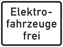 Verkehrszeichen 1026-61 Elektrofahrzeuge frei - 315x420 2 mm RA1