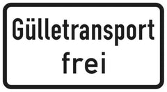 Verkehrszeichen 1026-62 Gülletransport frei - 231x420 2 mm RA1