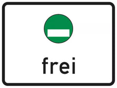 Verkehrszeichen 1031-52 Freistellung vom Verkehrsverbot nach § 40 Absatz 1 des Bundes-Immissionsschutzgesetzes. Grüne Plakette frei - 315x420 2 mm RA1