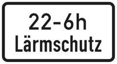 Verkehrszeichen 1040-35 Lärmschutz mit (Zeitangabe) - 231x420 2 mm RA1