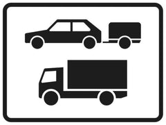 Verkehrszeichen 1048-20 Nur Pkw mit Anhänger und Kraftfahrzeuge mit einer zul. Gesamtmasse über 3,5t, einschl. ihrer Anhänger