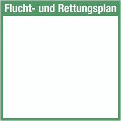 Flucht- und Rettungsplan ohne Legende, Kunststoff, 604x604 mm