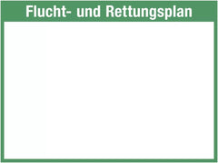 Flucht- und Rettungsplan ohne Legende, Kunststoff, 804x604 mm