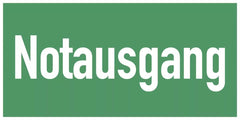 Notausgang, Textschild, Kunststoff, 297x105 mm