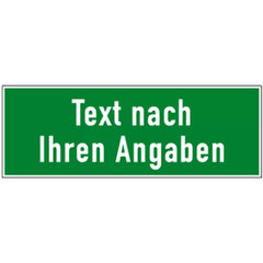 Rettungszeichen - Text und/oder Symbol nach Ihren Angaben, Folie, 297x105 mm