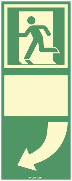 Türgriffhinterlegung links, ISO 7010, Kunststoff, nachl., 160-mcd, 100x250 mm