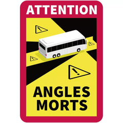 Aufkleber ANGLES MORTS Symbol BUS, Folie, 250 x 170 mm