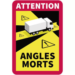 Aufkleber ANGLES MORTS Symbol LKW, Folie, 250 x 170 mm