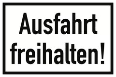 Ausfahrt freihalten, Alu, 300x200 mm