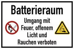 Batterieraum, Folie, 300x200 mm