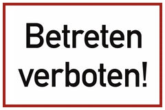 Betreten verboten!, Alu, 300x200 mm