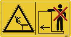 Die Mitfahrt auf Trittflächen oder ..., Folie, 68x35 mm, 10 Stück/Bogen