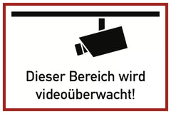 Dieser Bereich wird videoüberwacht, Folie, 300x200 mm