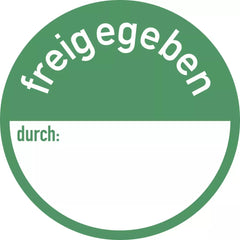 freigegeben durch:, Papier, Ø 50 mm, 500 Stück /Rolle