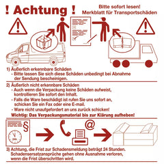 Merkblatt für Transportschäden, Papier, weiß/rot, 100x100 mm, 500 Stück/Rolle