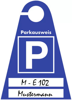 Parkausweis blanko zur Selbstbeschriftung, Kunststoff transparent, 120x165 mm