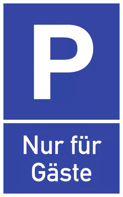 Parkplatzschild - Nur für Gäste, Alu, 250x400 mm