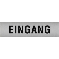 Piktogramm Eingang, Edelstahl, selbstklebend, 160x40 mm