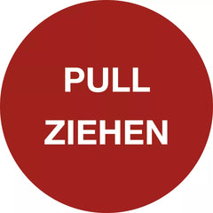 Piktogramm Pull/Ziehen, Folie, Ø 100 mm