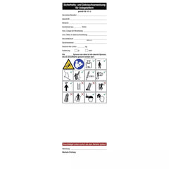 Sicherheits- und Gebrauchsanweisung für Anlegeleitern, Folie, 70x240 mm