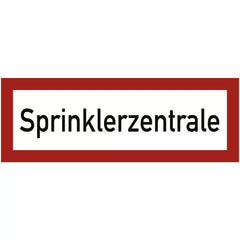 Sprinklerzentrale, Folie, 297x105 mm