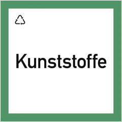 Wertstoffkennzeichnung Kunststoffe, Kunststoff, 300x300 mm