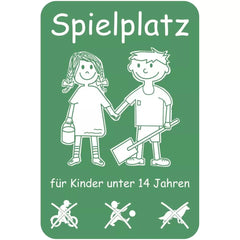 Spielplatz für Kinder unter 14 Jahren, Alu, 400x600 mm