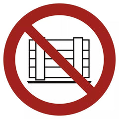 Abstellen oder Lagern verboten ISO 7010, Alu, Ø 400 mm