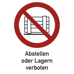 Abstellen oder Lagern verboten, Kombischild, Alu, 131x185 mm