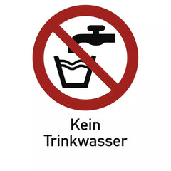 Kein Trinkwasser ISO 7010, Kombischild, Alu, 131x185 mm