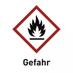 Entzündbar (GHS 02) Gefahr, Folie, 52x74 mm, 10 Stück/Bogen