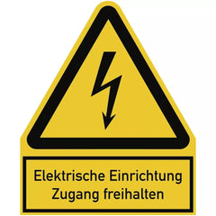 Elektrische Einrichtung Zugang freihalten, Kombischild, Folie, 200x244 mm