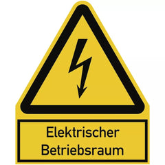 Elektrischer Betriebsraum ISO 7010, Kombischild, Alu, 200x244 mm