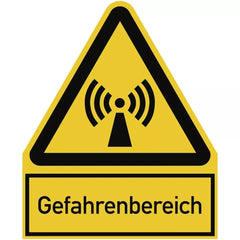 Gefahrenbereich ISO 7010, Kombischild, Alu, 200x244 mm