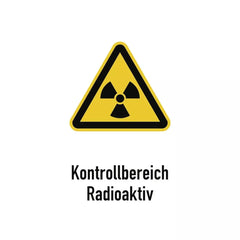 Kontrollbereich Radioaktiv, Kombischild, Folie, 148x210 mm