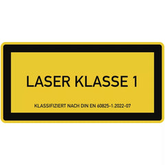 LASER KLASSE 1 DIN 60825-1, Textschild, Folie, 105x52 mm