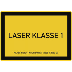 LASER KLASSE 1 DIN 60825-1, Textschild, Folie, 200x140 mm