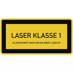 LASER KLASSE 1 DIN 60825-1, Textschild, Folie, 52x26 mm, 10 Stück/Bogen