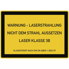 LASER KLASSE 3B DIN 60825-1, Textschild, Folie, 200x140 mm