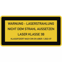 LASER KLASSE 3B DIN 60825-1, Textschild, Folie, 52x26 mm, 10 Stück/Bogen