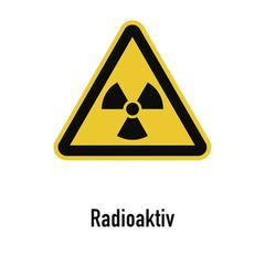 Radioaktiv, Kombischild, Alu, 210x297 mm