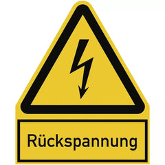 Rückspannung, Kombischild, Folie, 200x244 mm