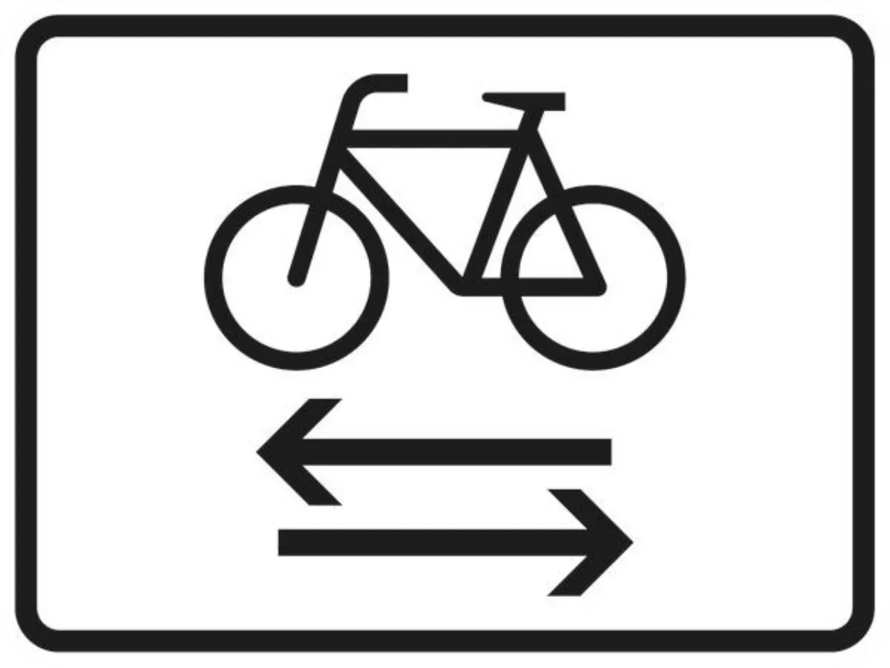 Verkehrszeichen 1000-32 Radverkehr kreuzt von links nach rechts - 315x420 2 mm RA2