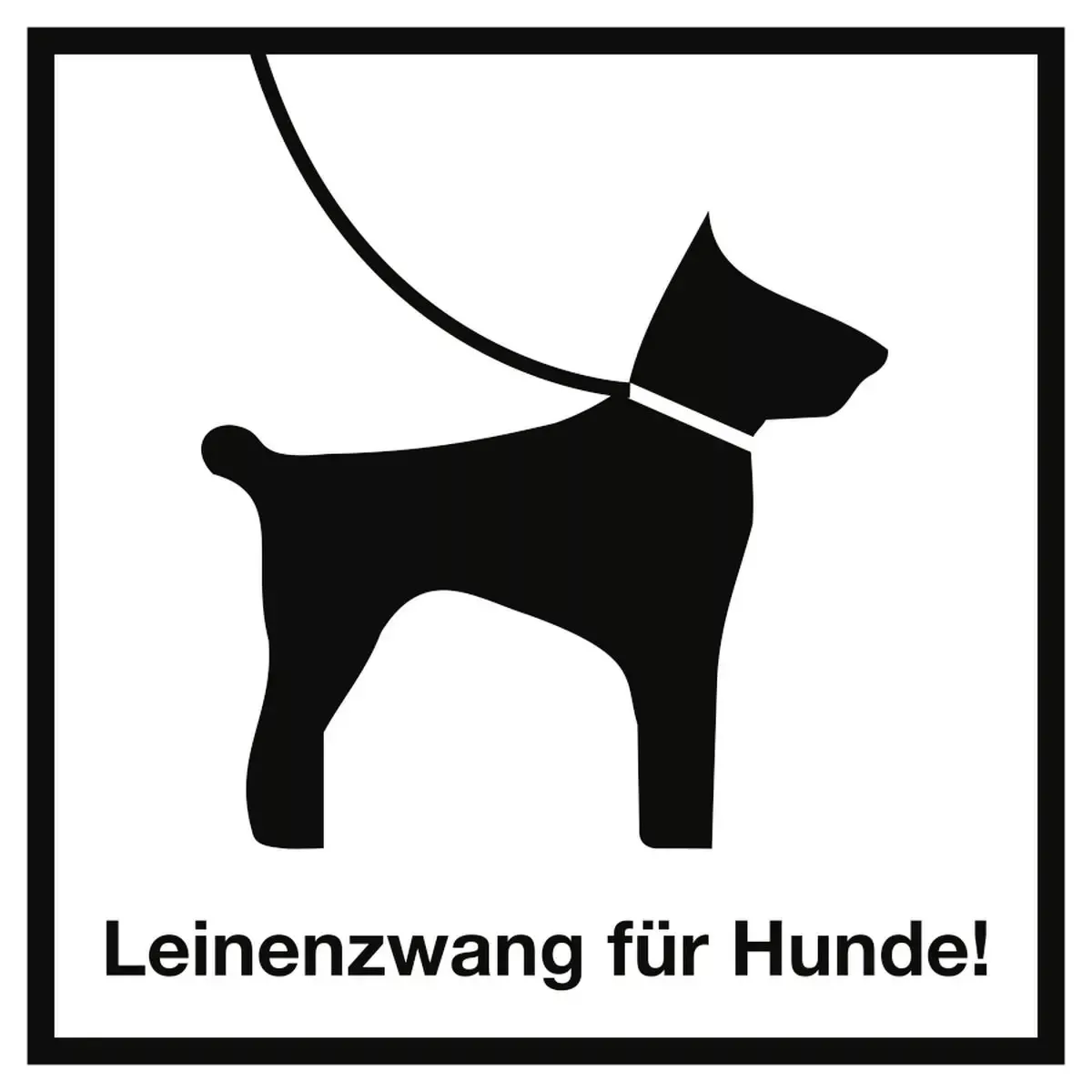 Hinweisschilder Leinenzwang für Hunde!, Alu, 300x300 mm für Warnen und hinweisen