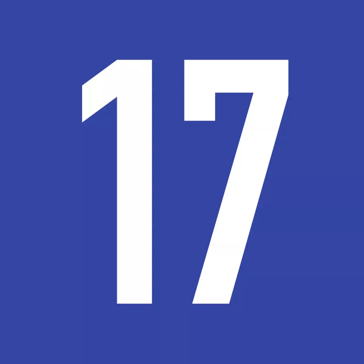 Hinweisschilder Hausnummernschild, max. 2 Zeichen, blau, Alu, 150x150 mm für Warnen und hinweisen