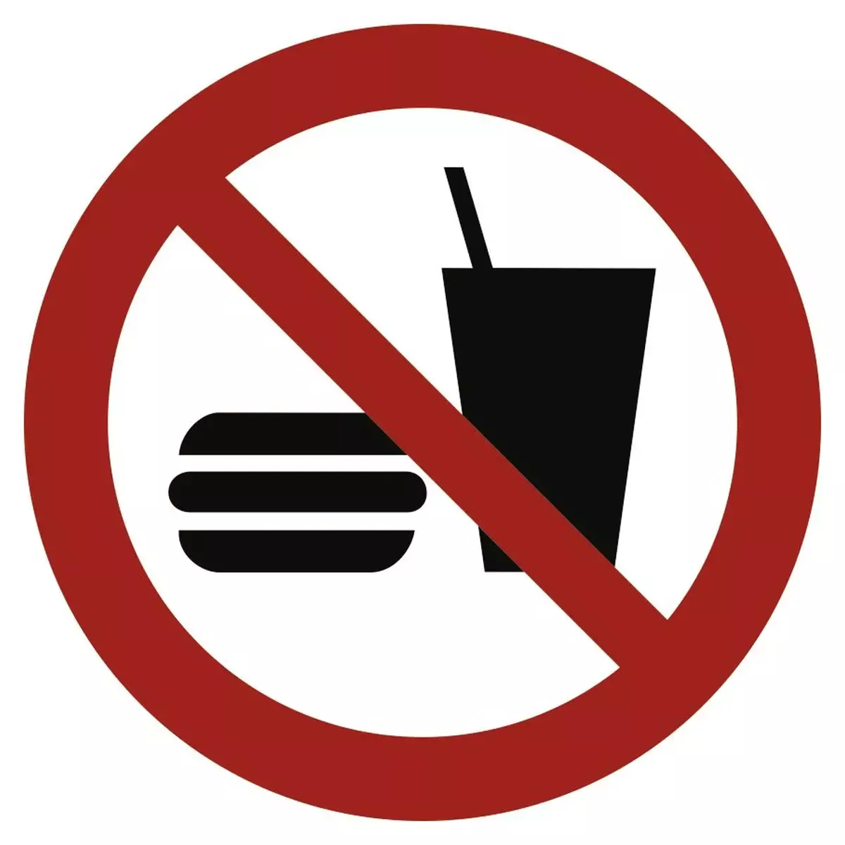 Essen und Trinken verboten ISO 7010, Folie, Ø 315 mm
