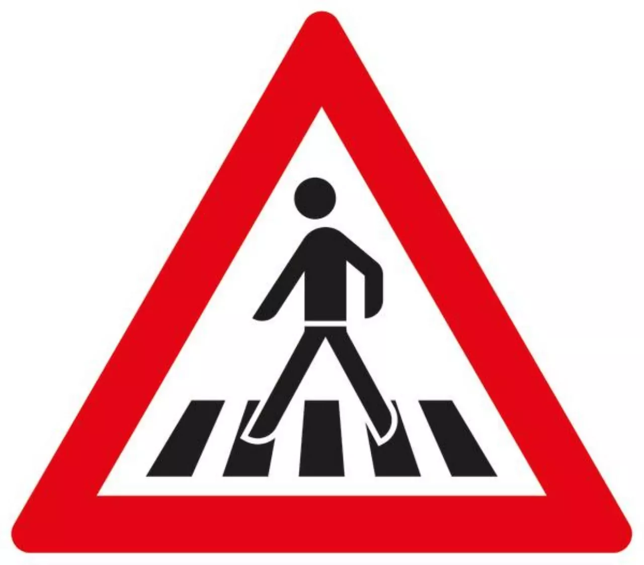 Verkehrszeichen 101-11 Fußgängerüberweg, Aufstellung rechts - SL 900 2 mm RA2