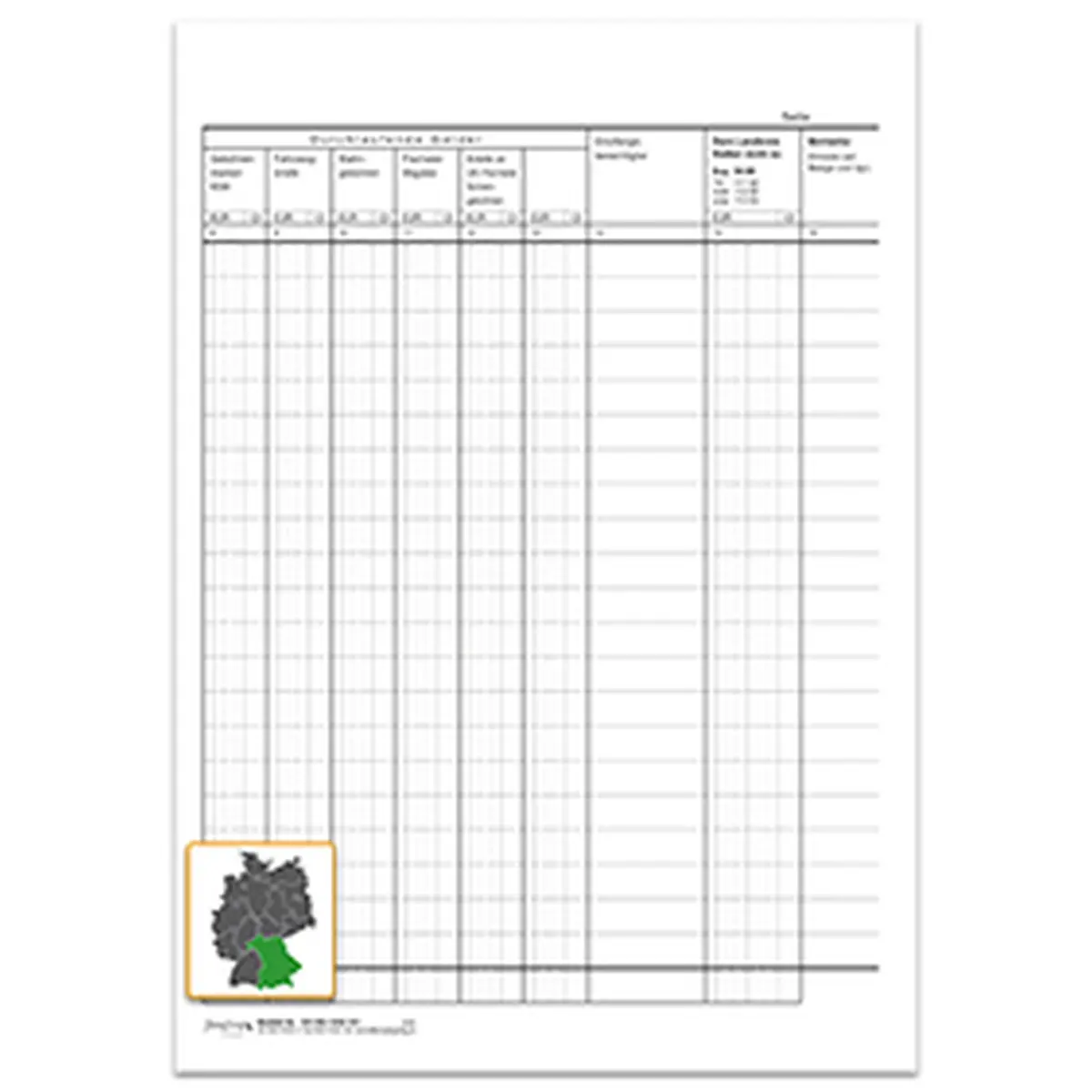 Formulare und Vordrucke Kosteneinnahmebuch - Einlagebogen, DIN A4 4-seitig, 25 Stück für Bürobedarf