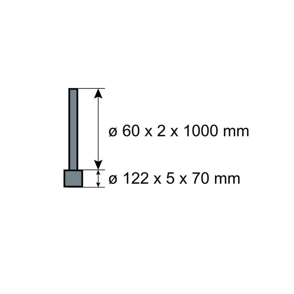 Ampelmastaufsetzter für ø 108 mm, feuerverzinkt, mit 3 aufgeschweißten Muttern M8
